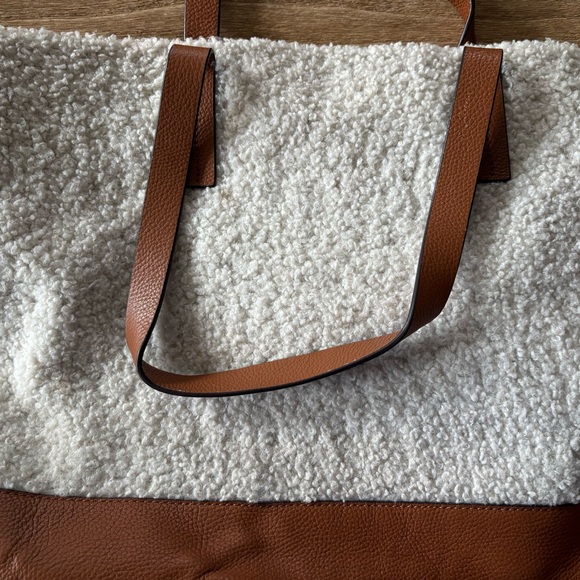 J. Jill Cream and Brown Tote Bag - Picture 3 of 5